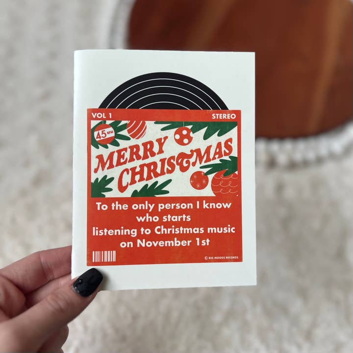 Big Moods - Wholesale Christmas Card - "To the person who starts listening to christmas music" card2