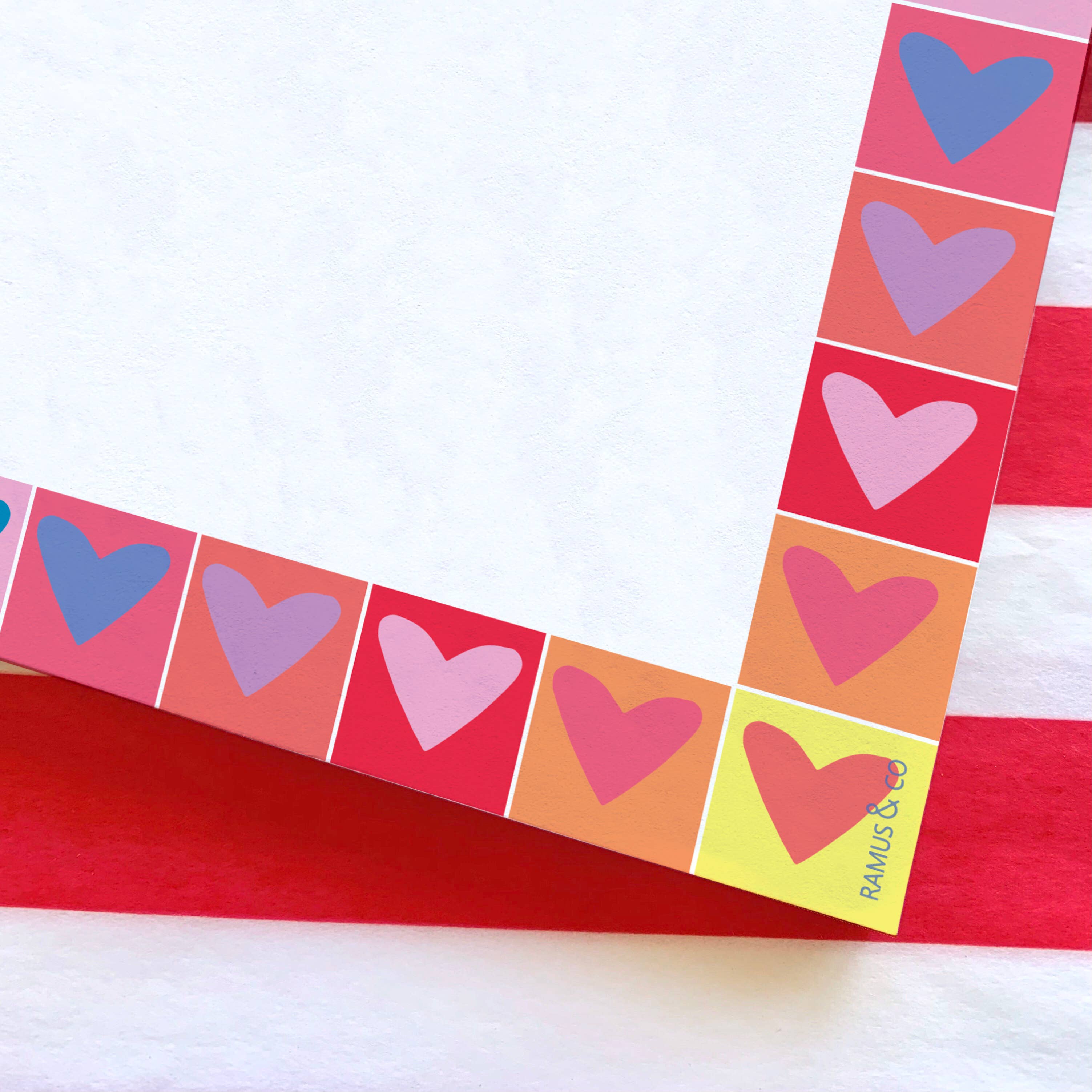 Ramus & Co. - Wholesale Notepad - Rainbow Hearts Notepad2
