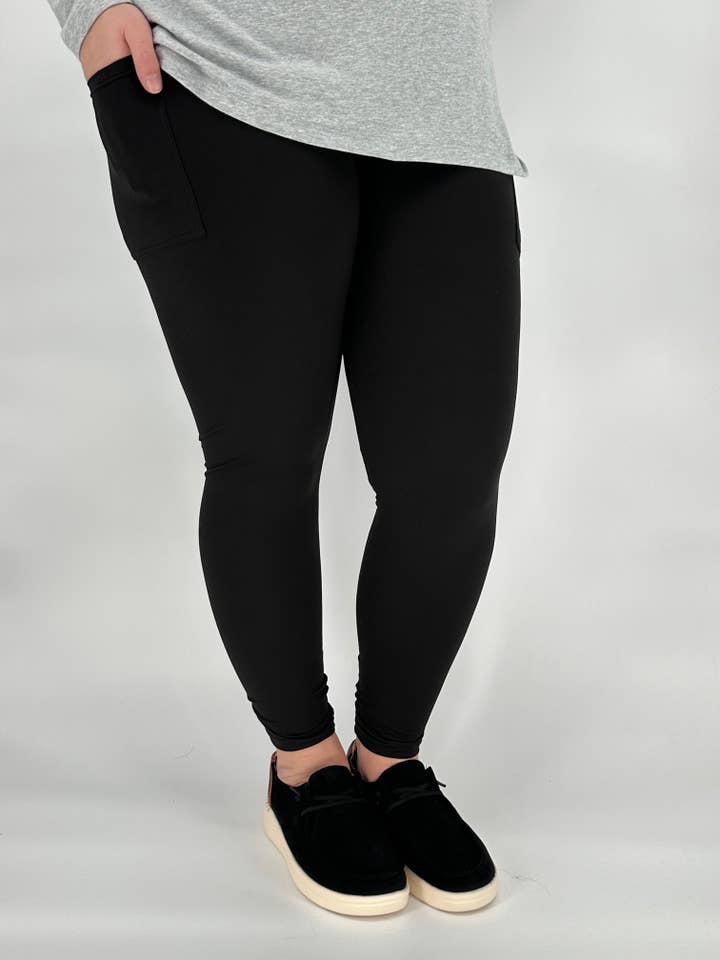 Black Leggings w/ Pockets for wholesale by TL Clothing