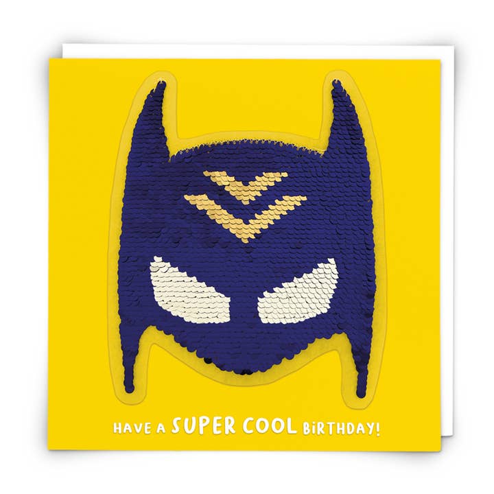 Redback Cards UK - Wholesale Birthday Card - Superhero Greetings Card with Reusable Sequin Patch0