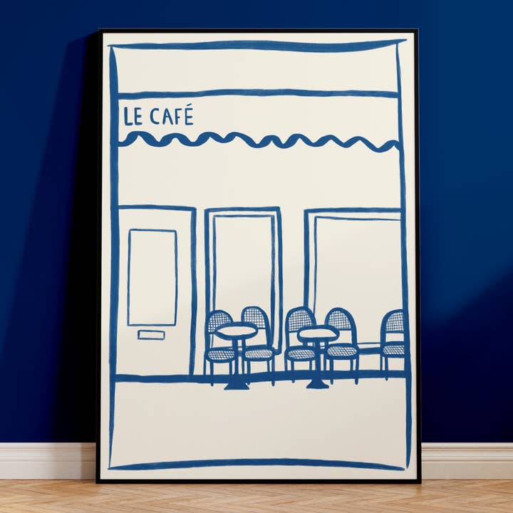 Le French Cafe Print for wholesale by Lauren Beth Designs