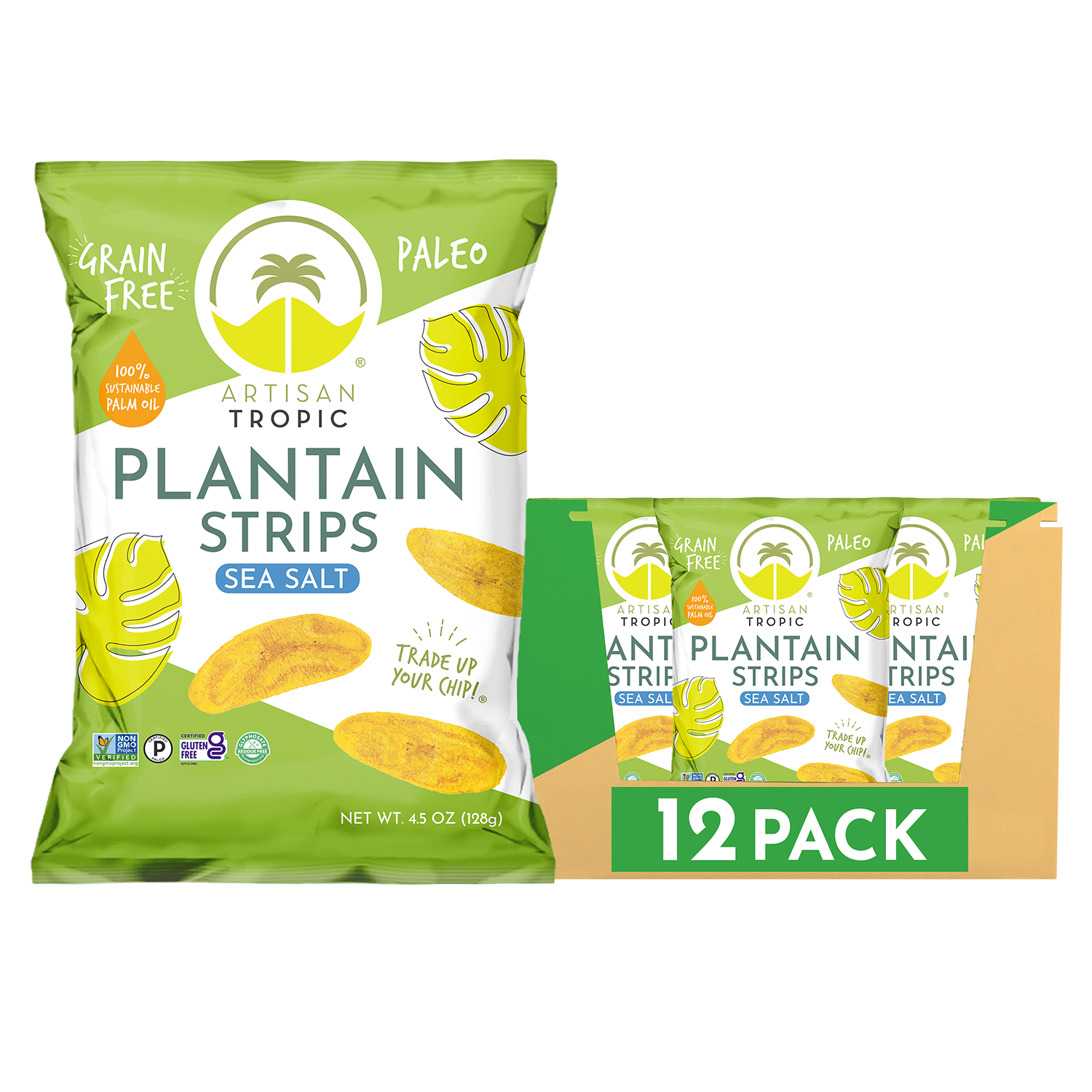 Artisan Tropic - Wholesale Chips - 4.5 oz Plantain Strips: Sea Salt3