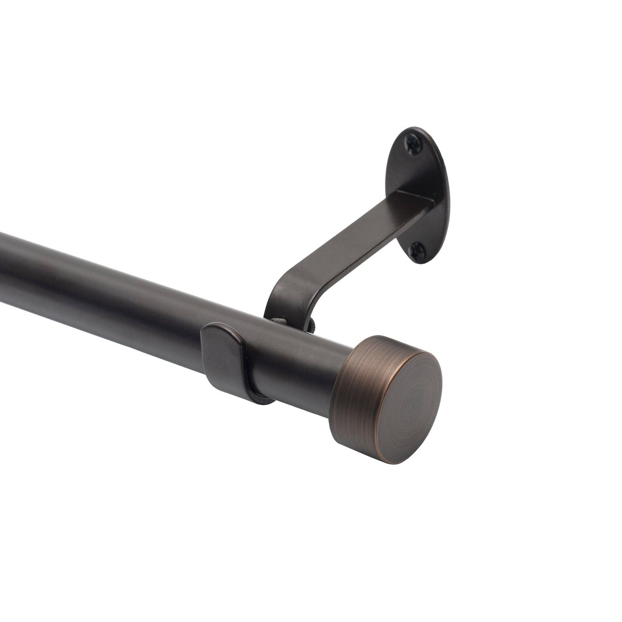 Threadmade Home - Wholesale Curtain Rod - Serena 1" Window Drapery Single Curtain Rod with Contemporary Cap Finial0