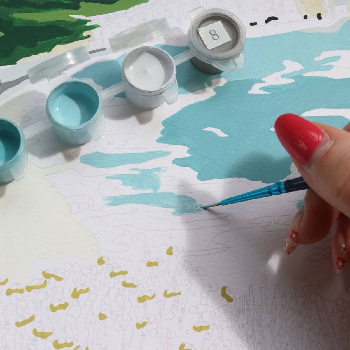 La Petite Épicerie - Vente Kit de bricolage - Number Painting Kit - Picnic à Étretat by Ananya Bhandari1