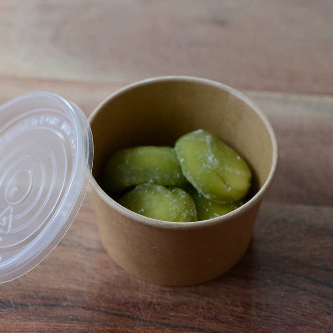 EcoQuality - Wholesale Food Storage Container - Disposable Kraft Paper Soup Containers with Plastic Lids - K