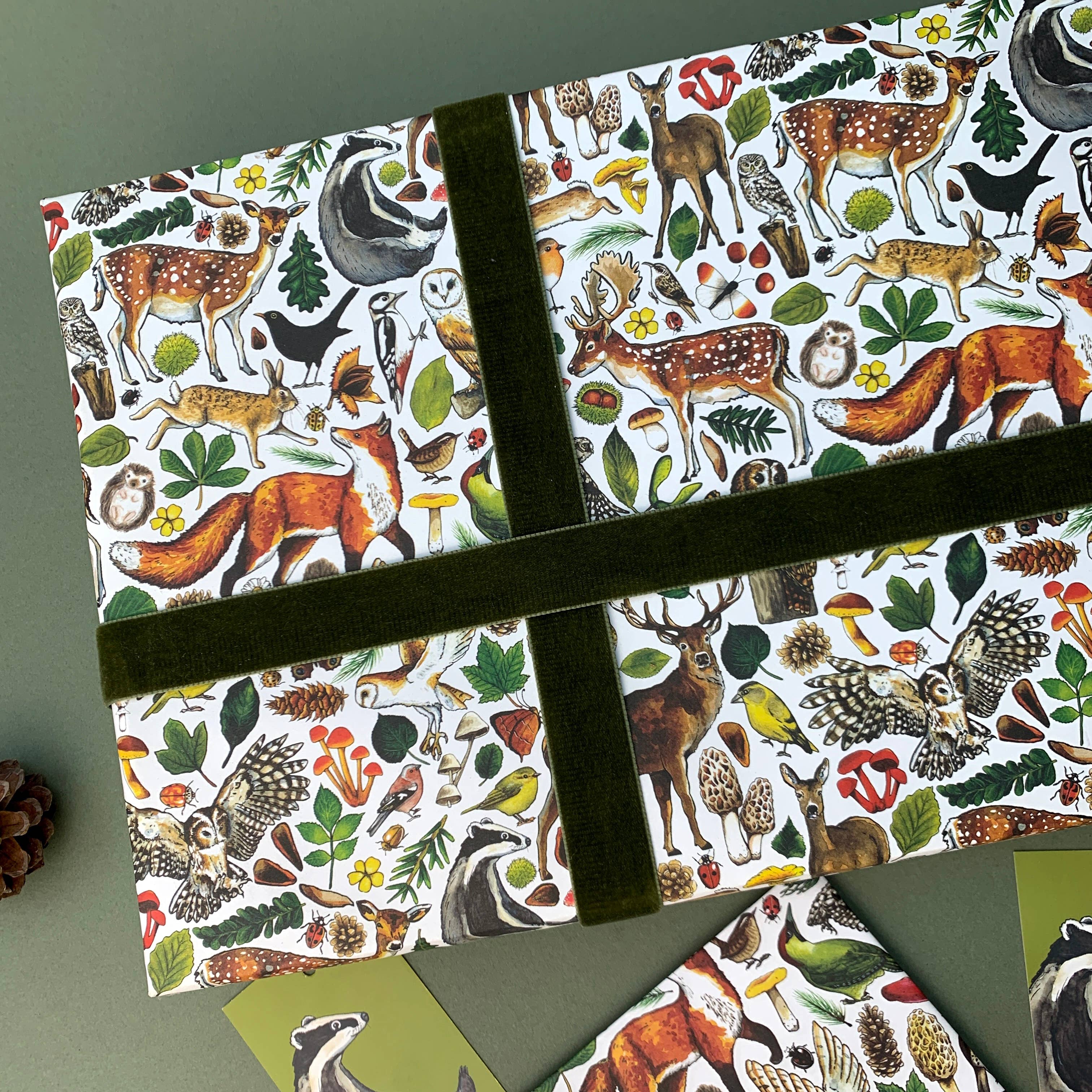Alexia Claire Ltd - Vente Feuille de papier cadeau - Feuilles de papier cadeau Woodland Animals3