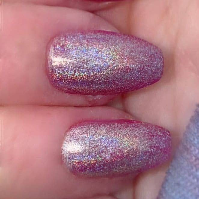 Space Witch Nails - Venta al por mayor Uñas a presión/postizas - Dream//Colección de lentejuelas: Tab You 're It! Holo Rosa caliente