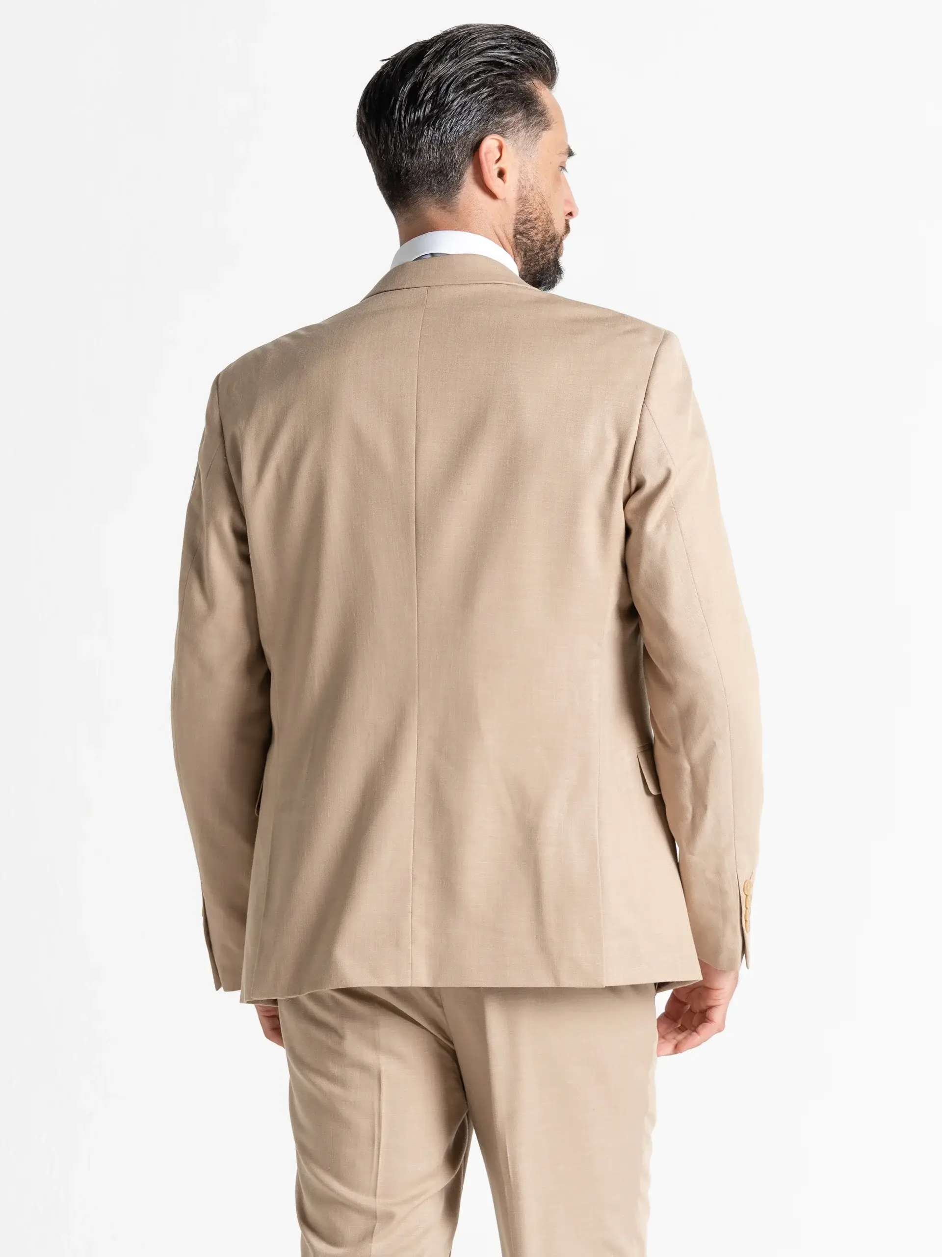 V2 classic – Engroshandel Habitjakke – til mænd – Charlie - Creme jakke med marineblå vest4