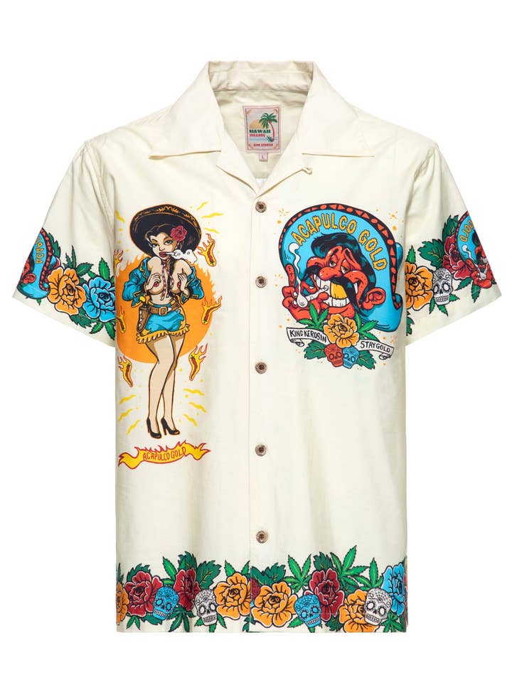 Hawaii Shirt "Acapulco Gold" for wholesale by KING KEROSIN