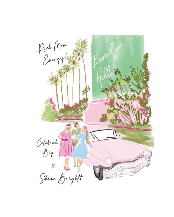 Rebecca Illustrated - Wholesale Stationery/Notecard Set - RICH MOM ENERGY  - Note Card 2