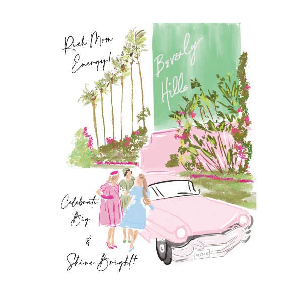 Rebecca Illustrated - Wholesale Stationery/Notecard Set - RICH MOM ENERGY - Note Card 2