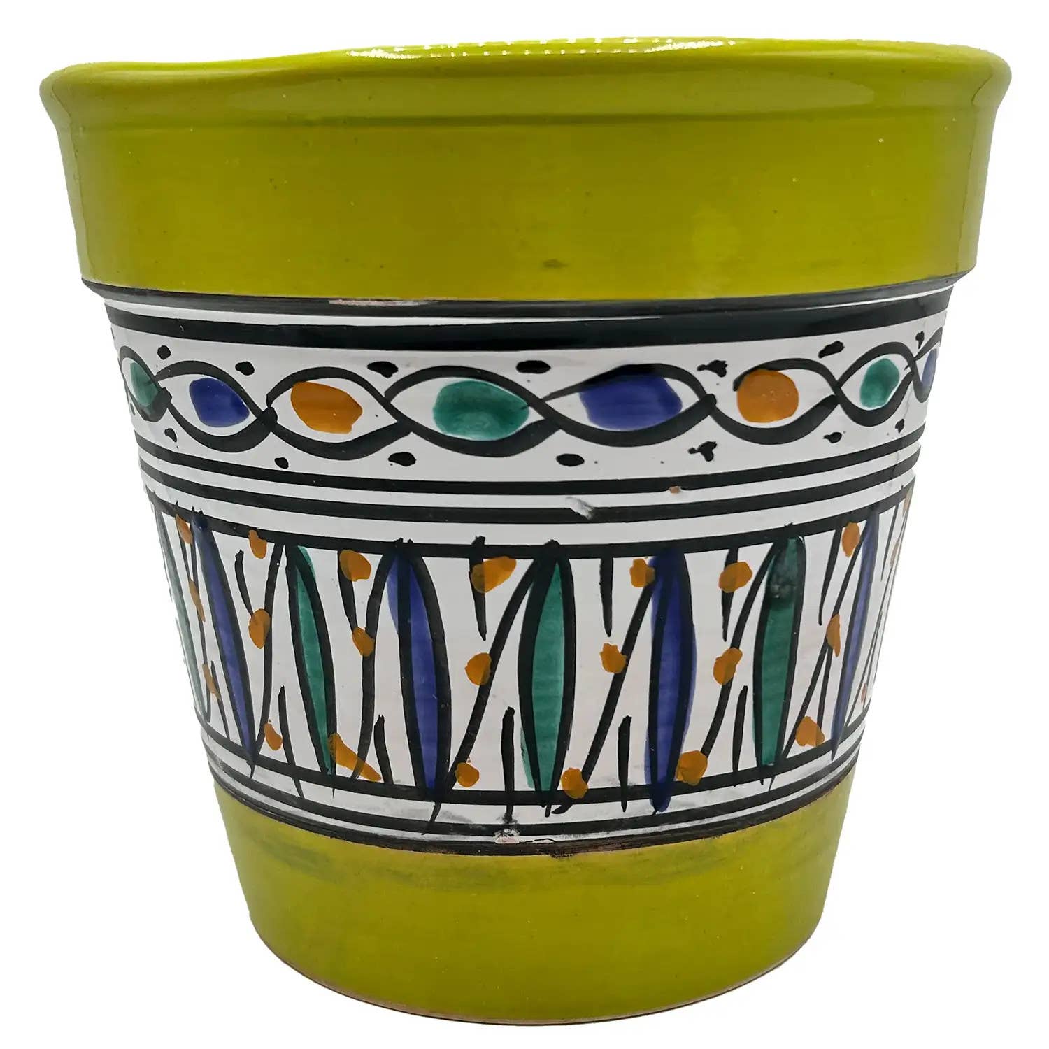 Etnico del Mondo – wholesale Plant pot – Handcrafted Tunisian Terracotta Ceramic Flower Pot #41