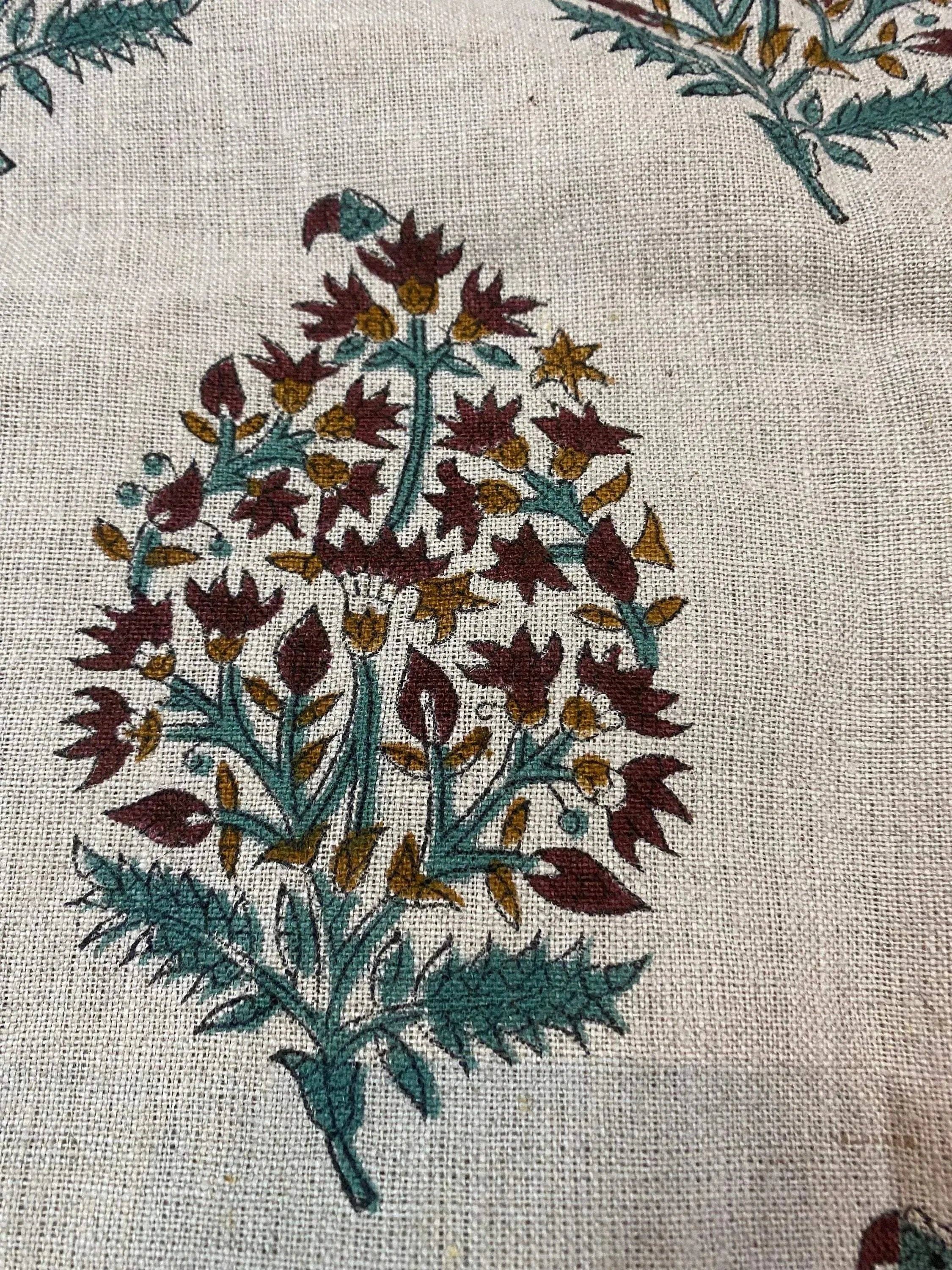 Thread To Form - Wholesale Fabric - Brittany Hand Block Printed Linen by the Yard7