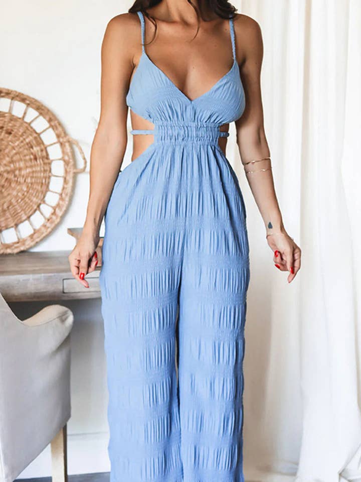 Crisscross Back Jumpsuit för wholesale av Aria Romance