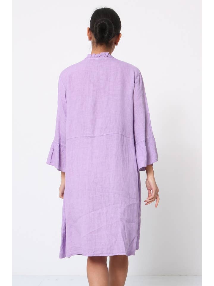 LÉA & LUC - Wholesale Dress - Women's - Short dress in 100% linen REF.134420