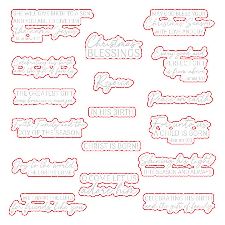 Benedizioni di Natale - Honey Cuts - Fustelle Coordinanti per la vendita all'ingrosso da parte di Honey Bee Stamps