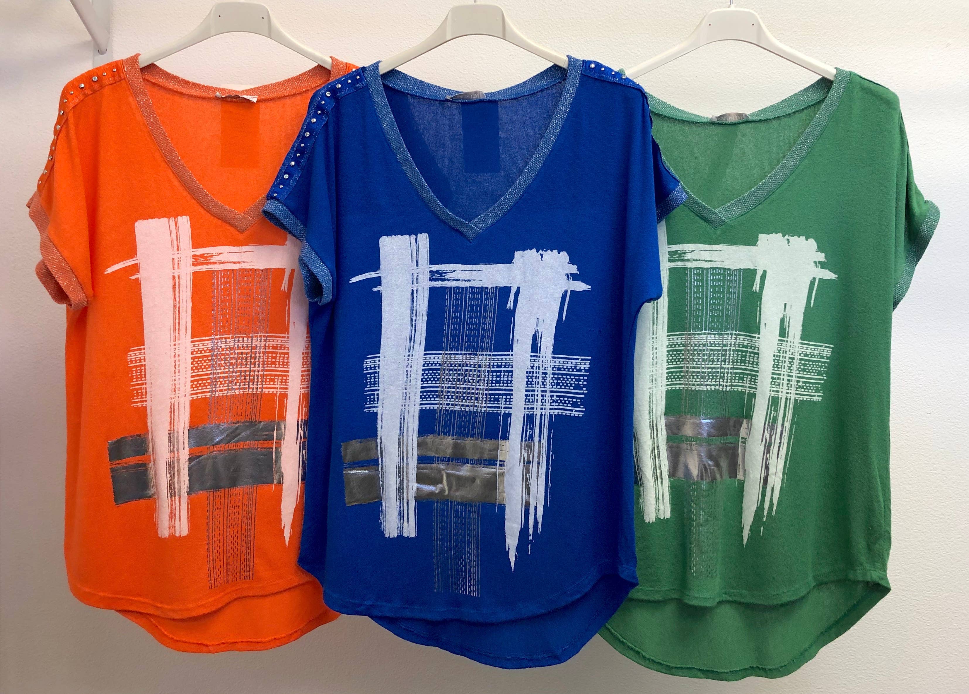 Look Mode Usa - Vendita all'ingrosso Maglietta - Donna - Top donna con stampa a quadri11