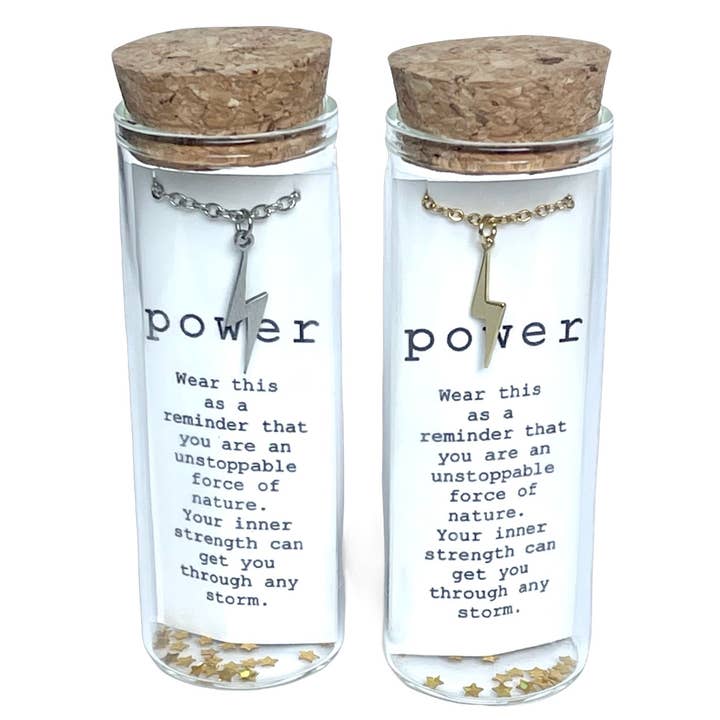 Power Lightning Bolt Necklace for wholesale by L Rae Charm