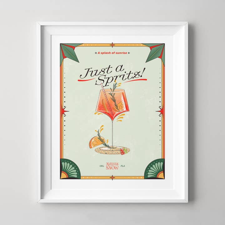 8" X 10" Just a Spritz Art Print for wholesale by Nava and Snow