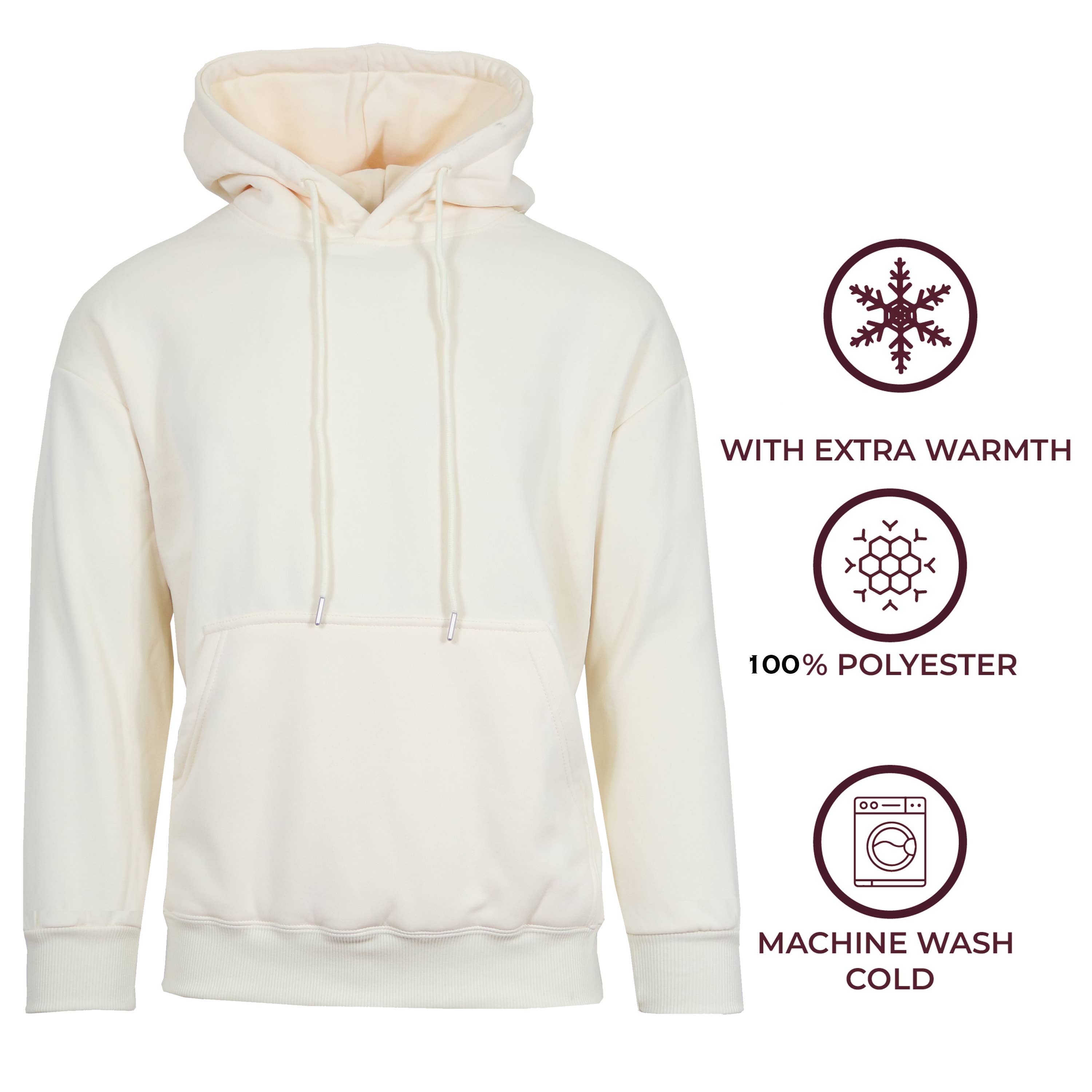 Galaxy By Harvic - Wholesale Hoodie - Men's - Men's Sherpa-Lined Pullover Hoodie (Sizes, S to 2XL)5