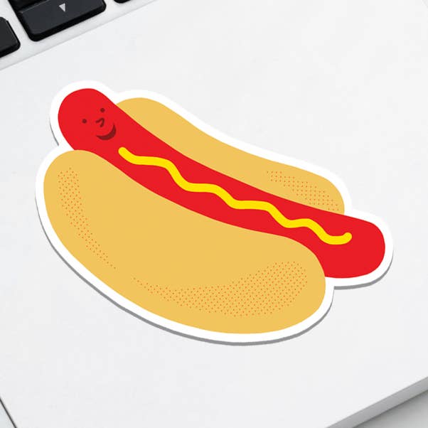 Glad varmkorv vinylklistermärke för wholesale av Rock Scissor Paper