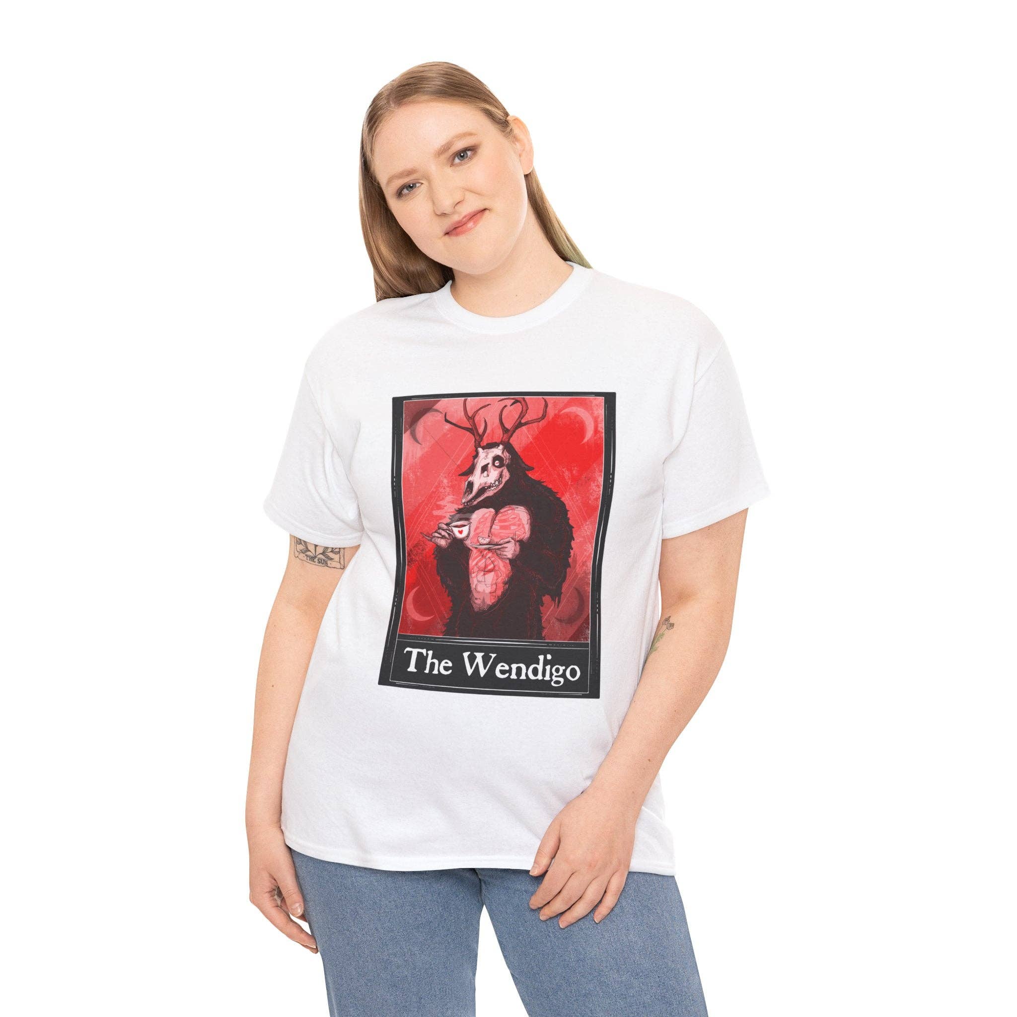 LVB Art - Wholesale T-Shirt (Graphic) - Unisex - The Wendigo Tarot  (Front & Back Print) Unisex Heavy Cotton Tee44