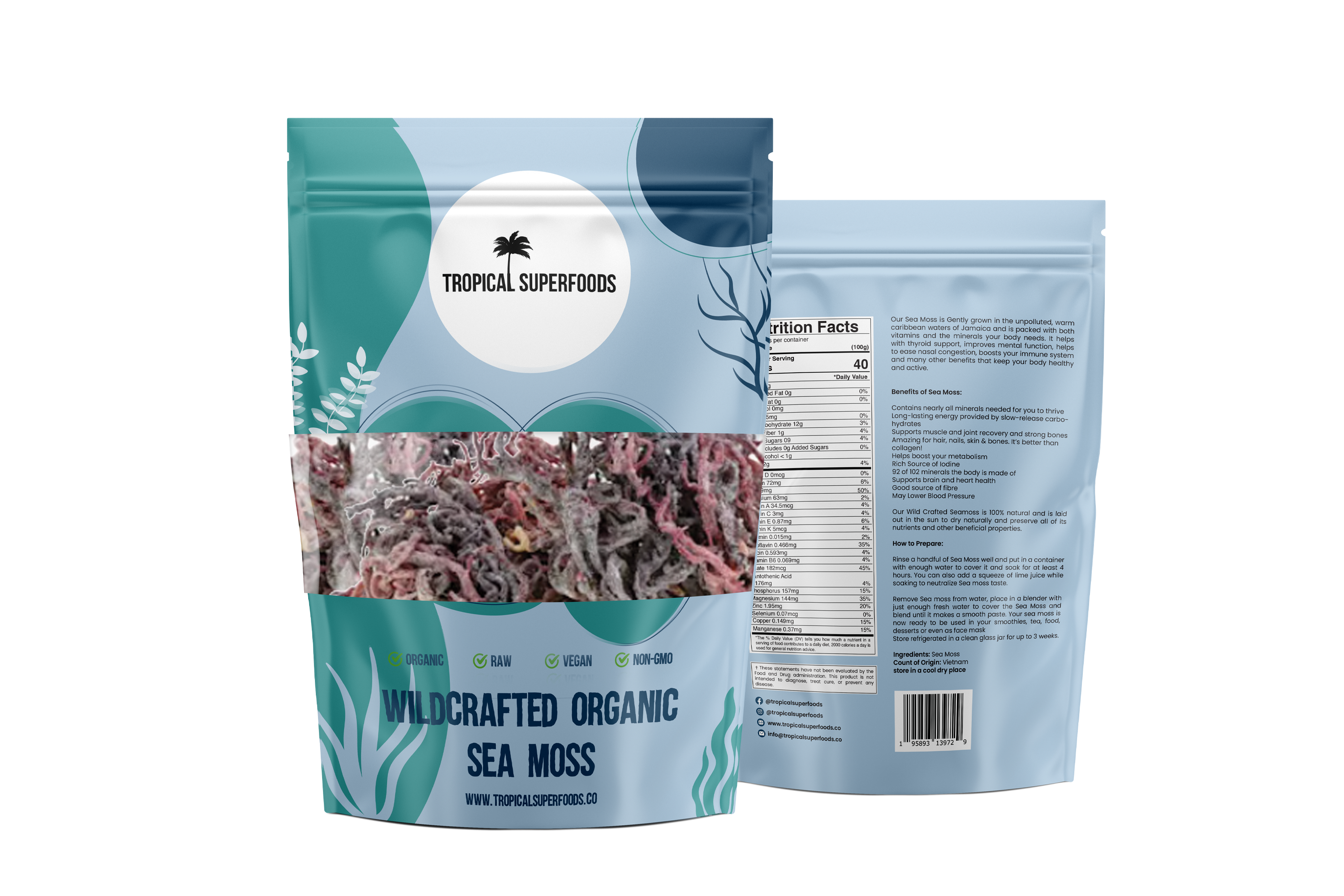 Tropical Superfoods - Wholesale Oral Supplement/Vitamin - Wholesale Wildcrafted Sea Moss Full Spectrum Multi Purple2
