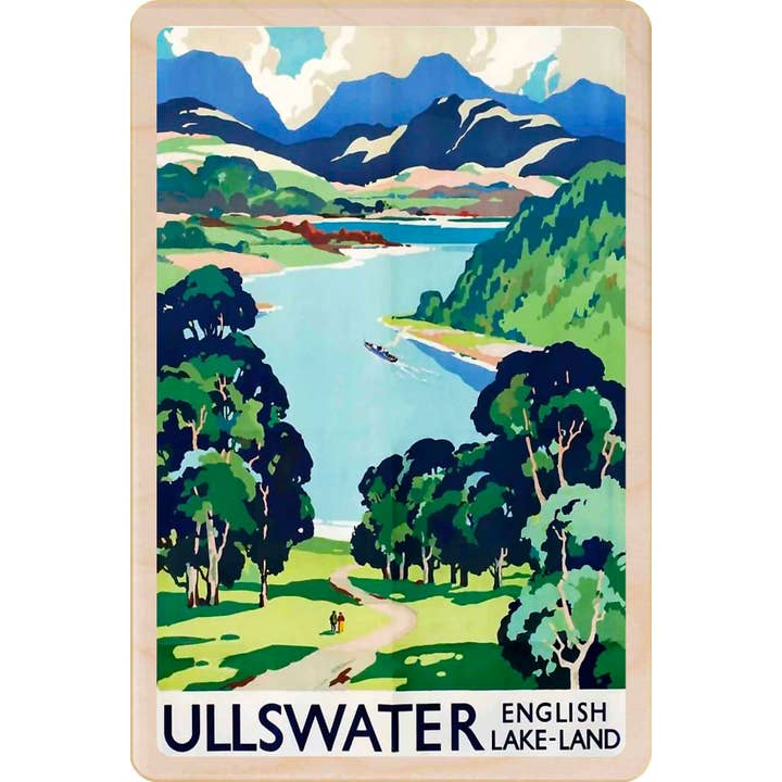 THE WOODEN POSTCARD COMPANY – wholesale Postcard – Ullswater, The Lake District - Eco-friendly cards & magnets