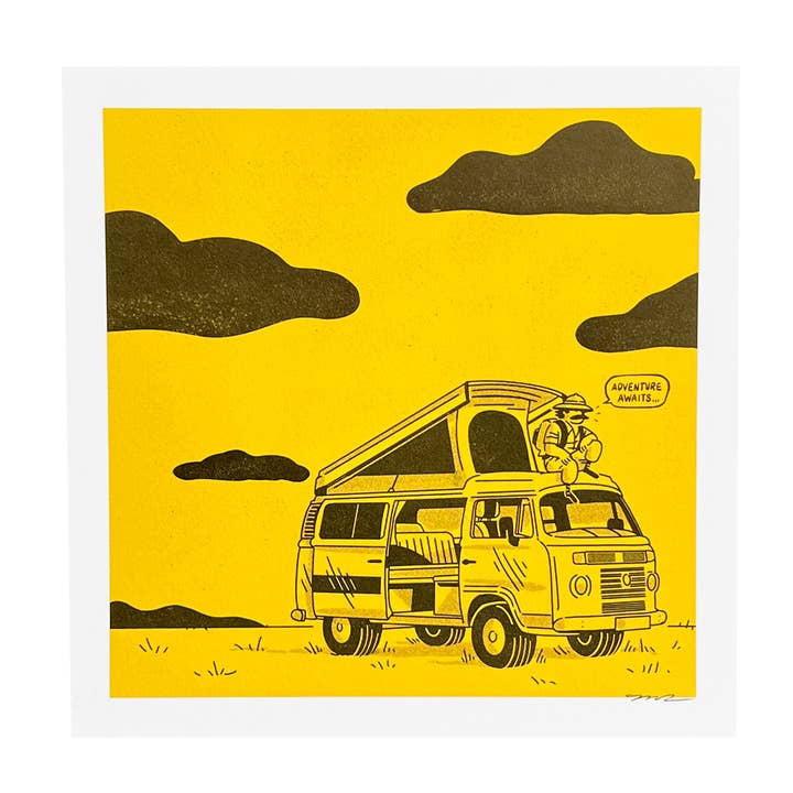 Vanlife Wall Decor, Colorful Art Panel - Adventure Awaits for wholesale by Burny Wilds