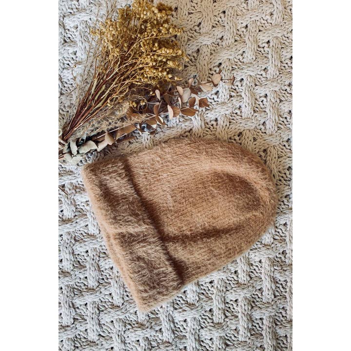 AMOLI - Wholesale Beanie - Women's - Soft Warm Ribbed Fuzzy Faux Angora Beanie9