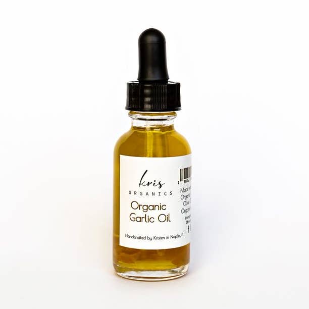 1oz. Garlic Oil for wholesale by Kris Organics