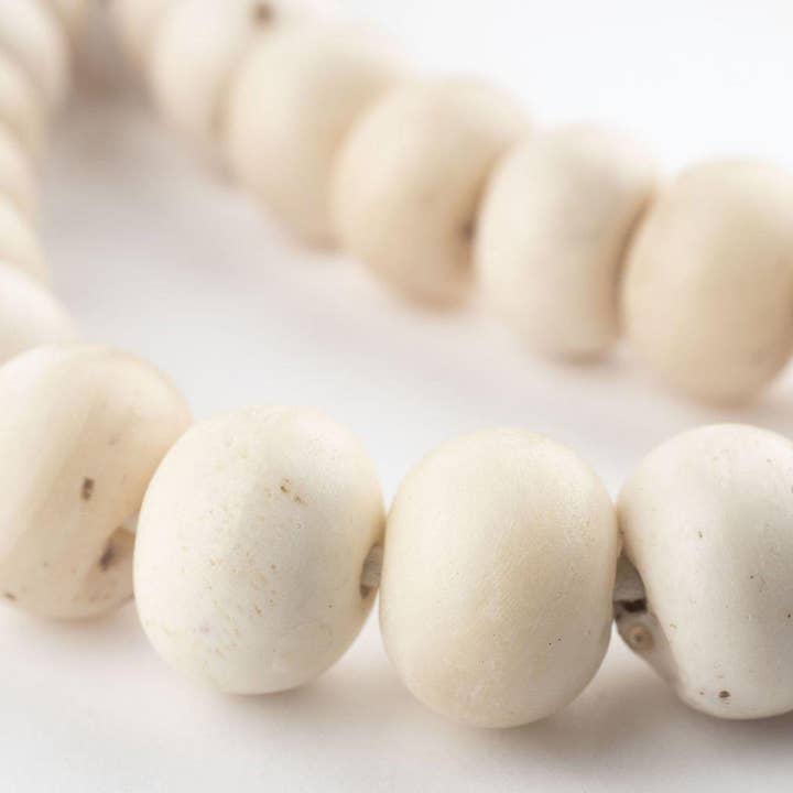 The Bead Chest – wholesale Beads – 14mm Round White Bone Beads