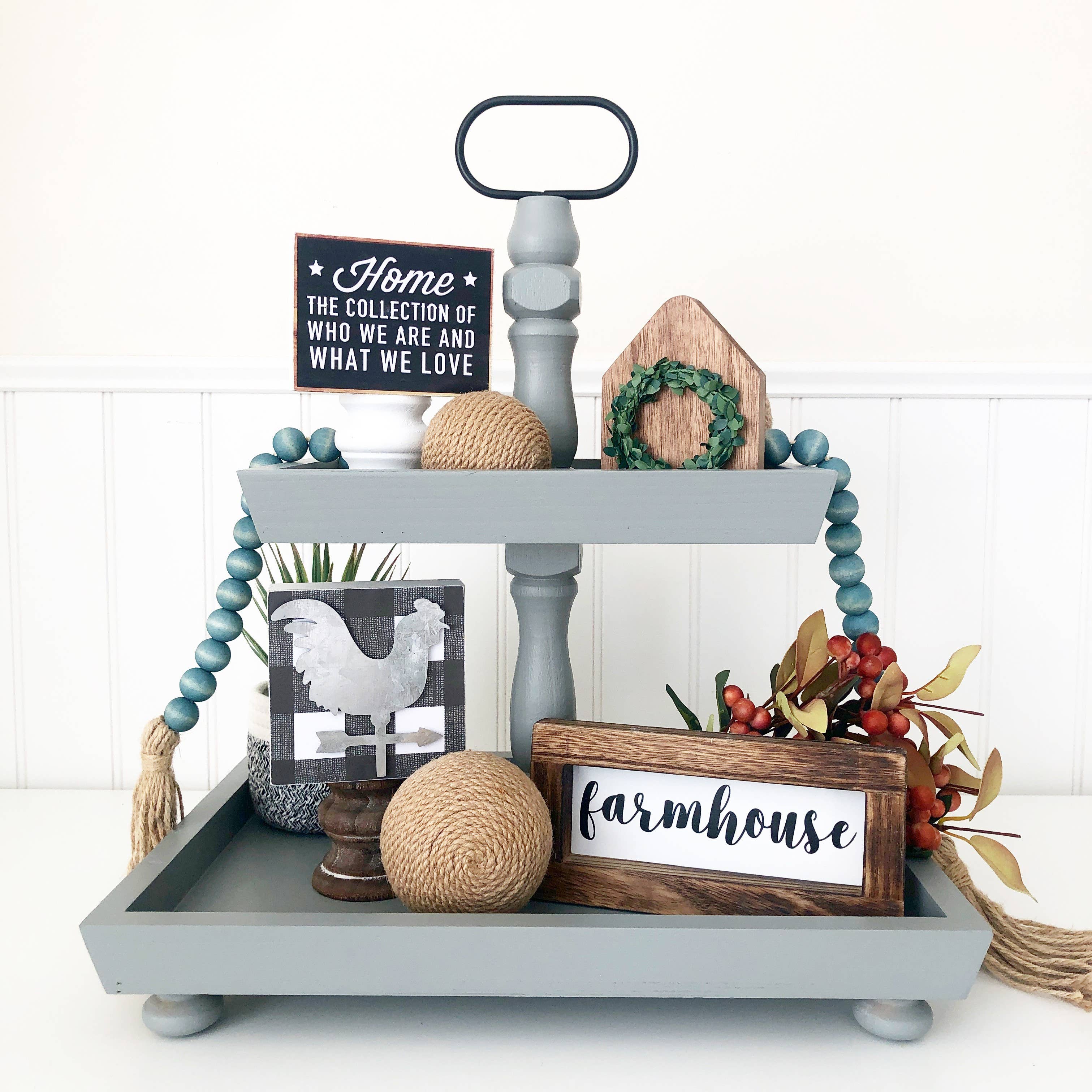 Foundations Decor – wholesale Bunting/garland – Wood Bead Garlands - Multiple color options alternate Lg/Sm16