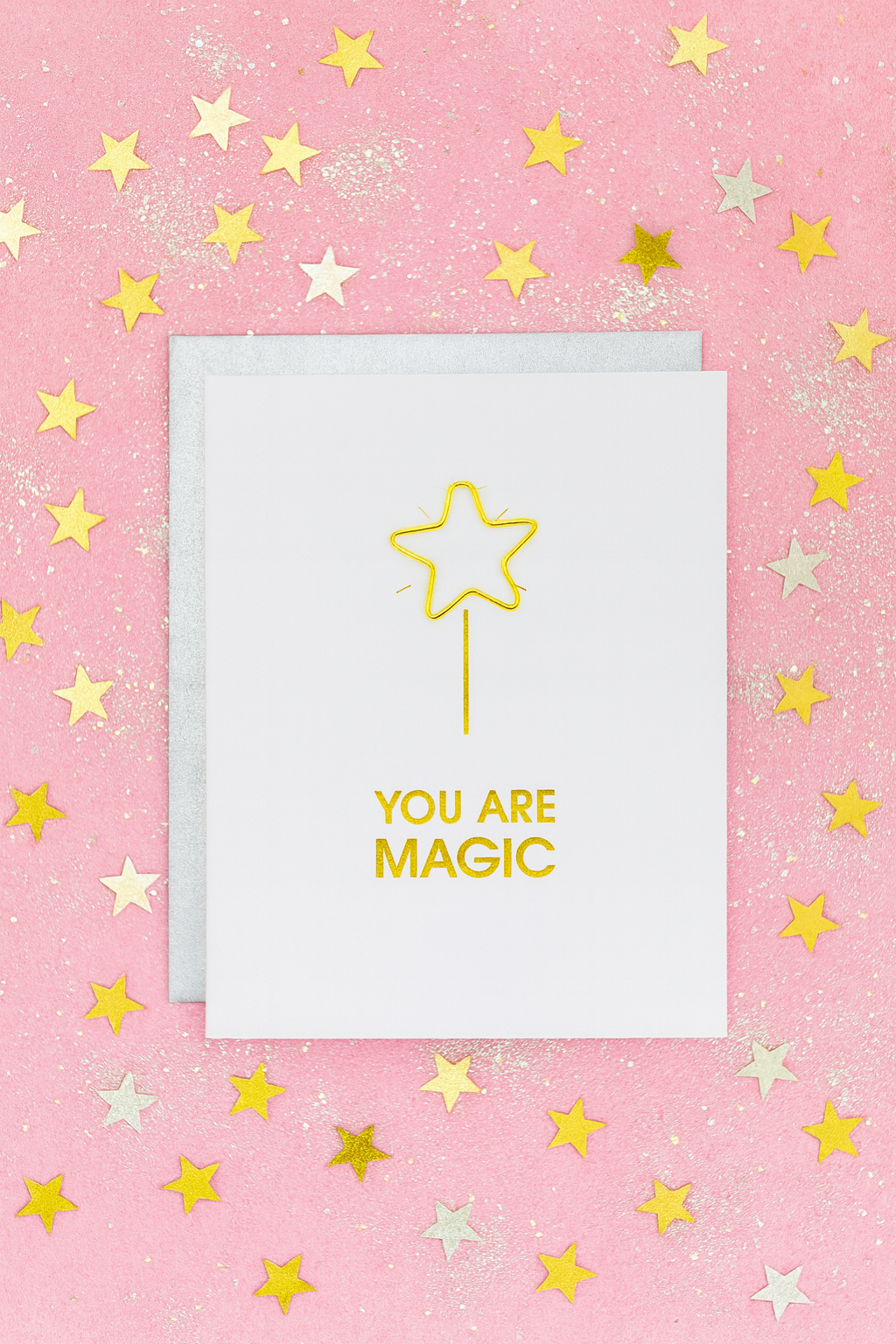 Chez Gagné – Großhandel Grußkarten für den Alltag – Du bist magisch - Glückwunsch | Ermächtigung | Danke - Stern-Büroklammer-Karte1