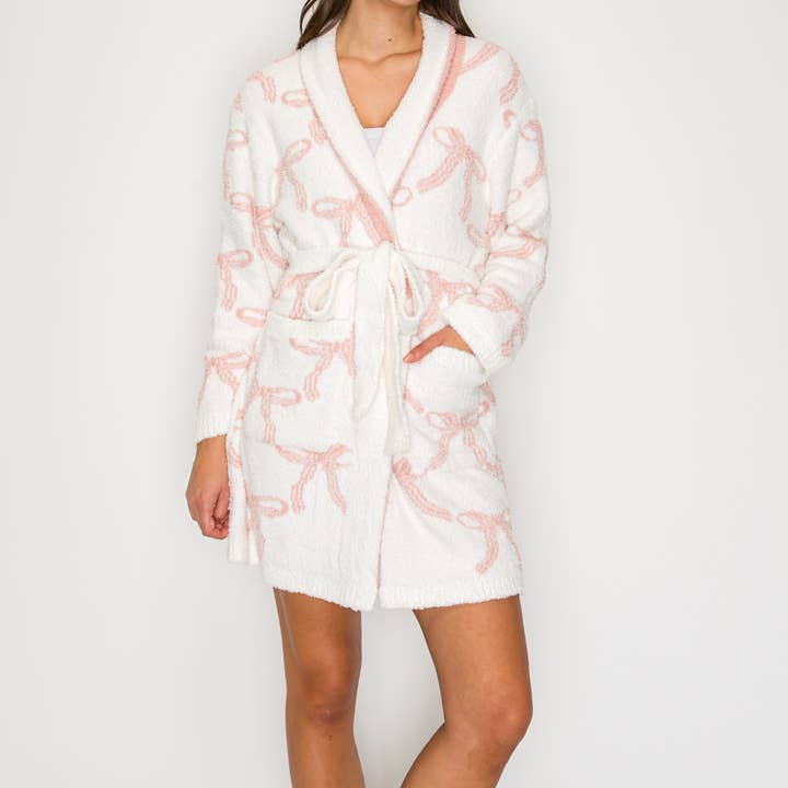 Soft Cozy Bow Robe (LAMY) for wholesale by LoveLina