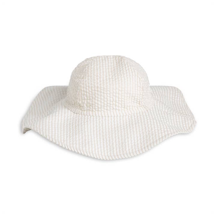 Colored Organics - Wholesale Sun Hat - Kids - Seersucker Sun Hat - Dune Stripe0
