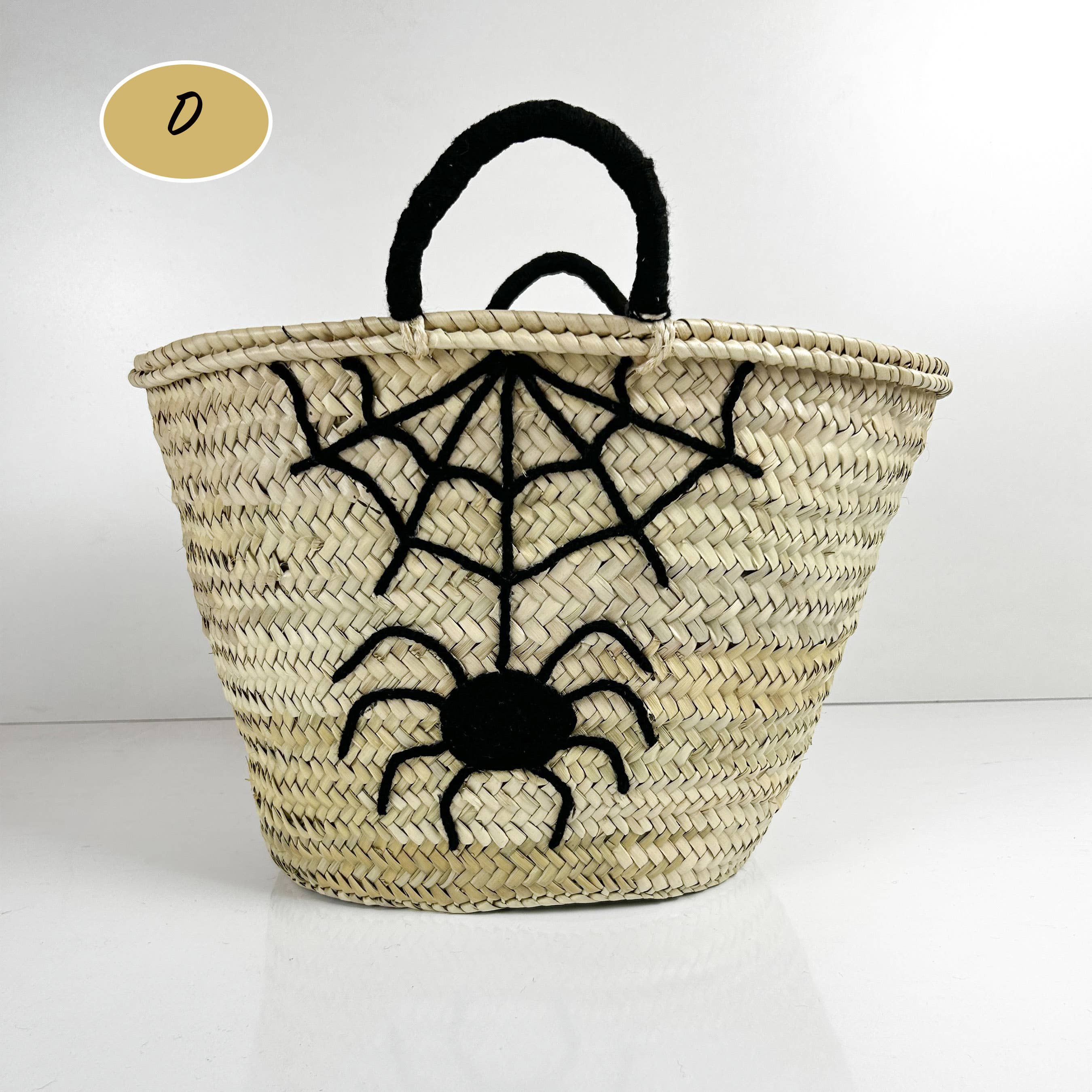 ProHandmadeDesign - Vente Sac de plage - Halloween : sac en paille personnalisé pour une astuce ou une friandise3