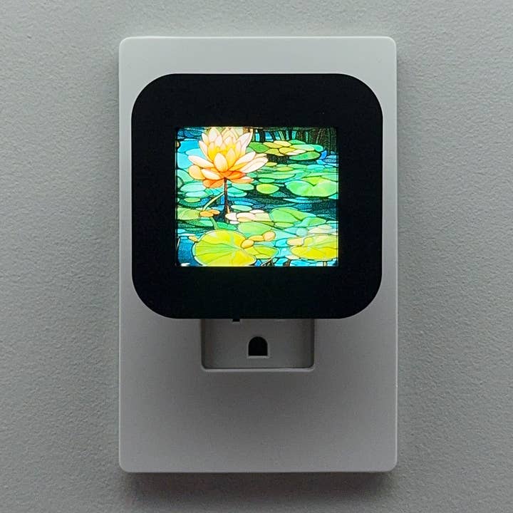 Waterlily and Lily Pad Pond Night Light | Swappable Cover for wholesale by Swaplights Night Lights