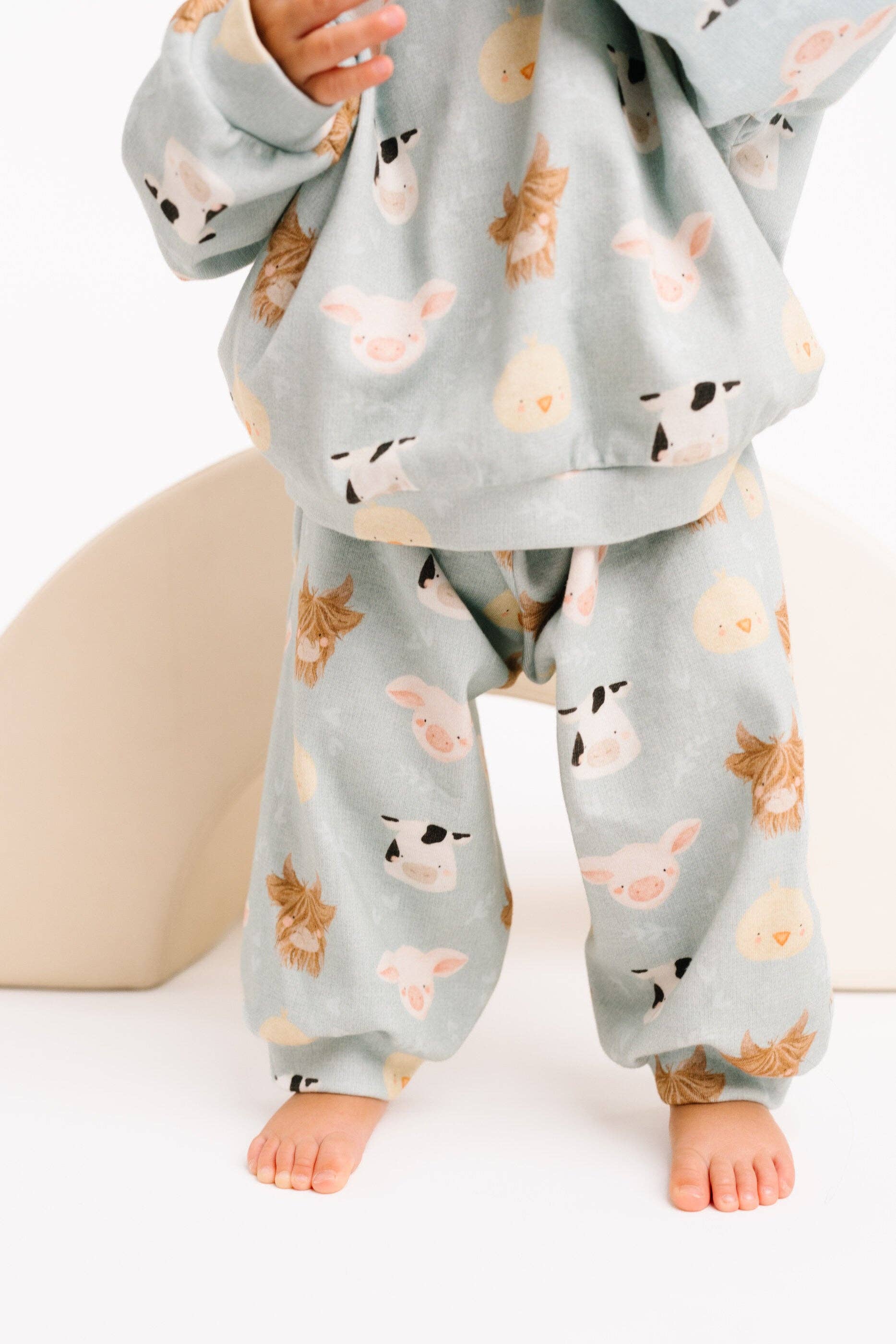 Little One Shop - Wholesale Top & Pant Set - Baby - Happy Farm Sweatsuit4