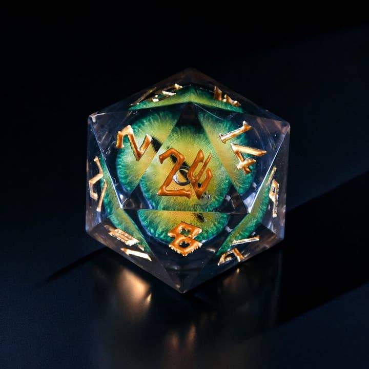 Misty Mountain Gaming - Wholesale Dice - Jurassic Yellow Liquid Core Dice Set1