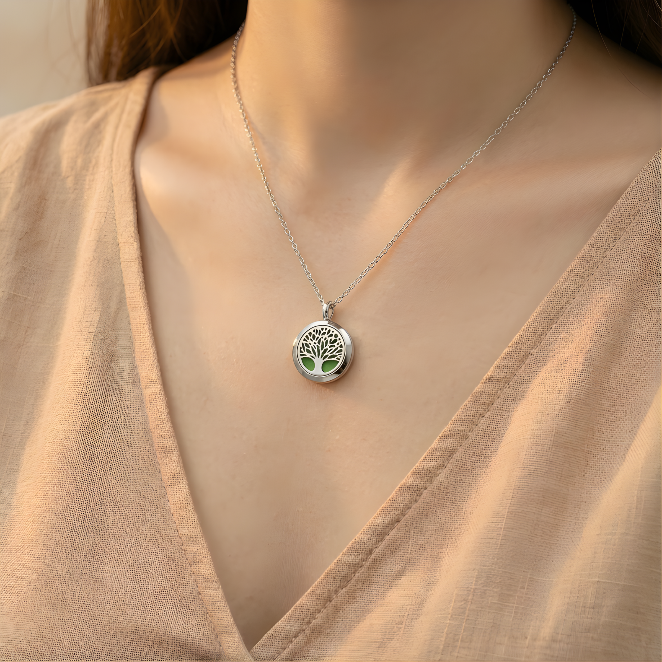 Matrix Aromatherapy - Wholesale Aromatherapy Necklace - Tree of Life Essential Oil Diffuser Necklace - Mini2