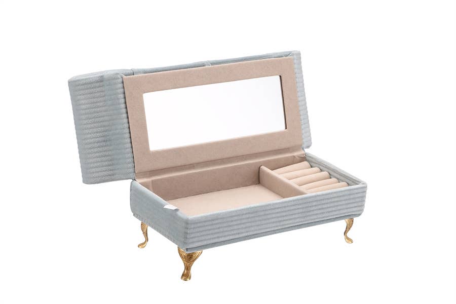 Nima Accessories Inc - Vendita all'ingrosso Portagioie/organizer per gioielli - Scatola portagioie rosa a forma di divano antico per donna3