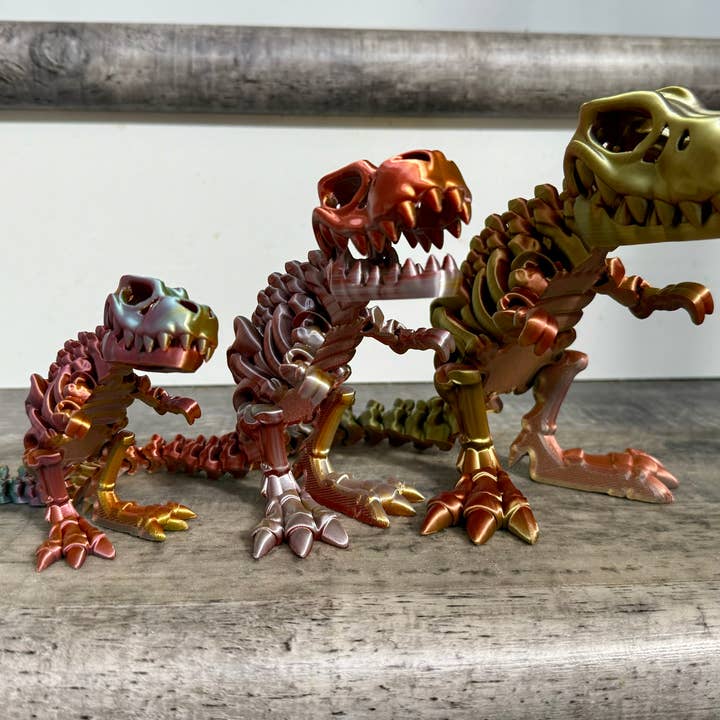 LNZ Custom Design – Brinquedo Fidget - Crianças por atacado – Esqueleto de Tyrannosaurus Rex impresso em 3D8