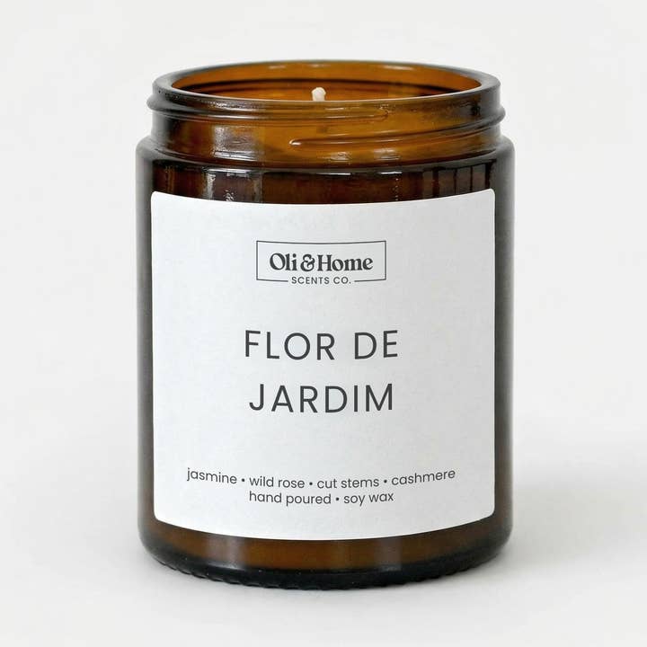 Flor de Jardim Candle | Jasmine & Rose Candle | Soy Candle for wholesale by Oli & Home
