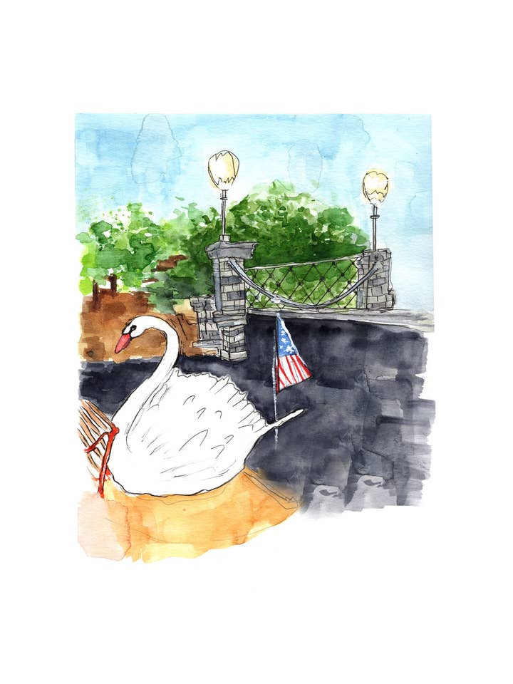 Swan Boat for wholesale by Ashley Eisenman Art