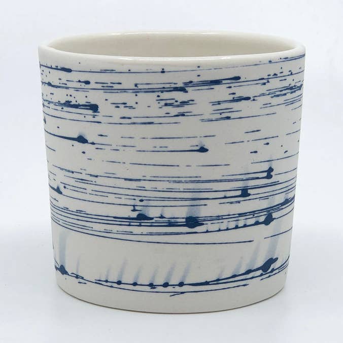 White Seismic Tumbler for wholesale by Forest Ceramic Co.