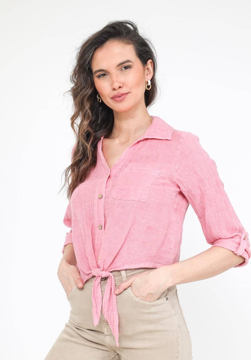 LINEN & COTTON HOUSE – Großhandel Bluse – Damen – Leinenweste 3025 MY VEST16