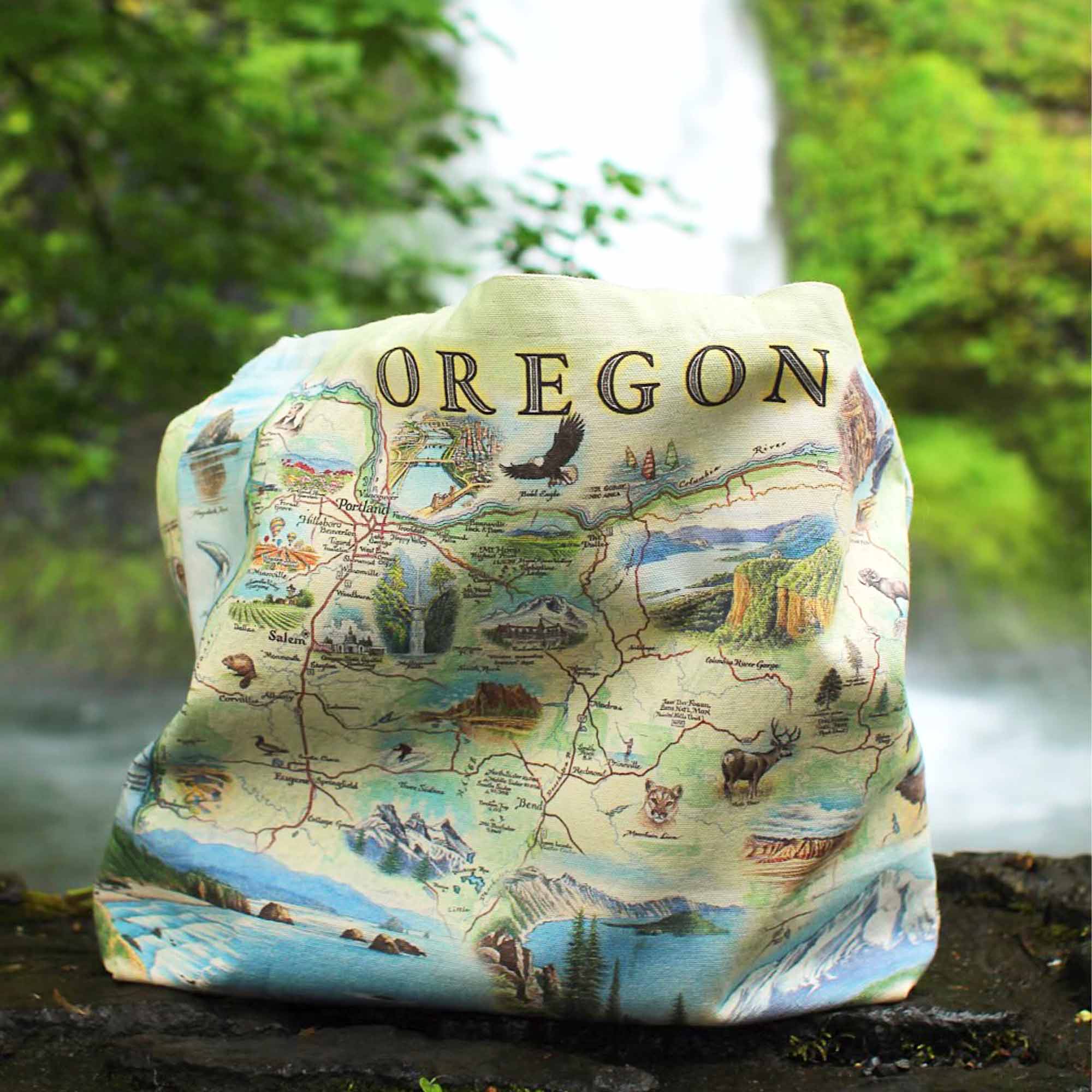 XPLORER MAPS - Wholesale Tote Bag - Unisex - Oregon State Map Canvas Tote Bag – Eco-Friendly & Durable4