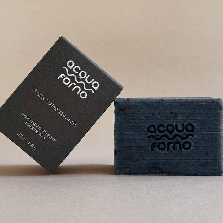 Handmade Soap Bar - Tuscan Charcoal Bliss for wholesale by Acqua Forno