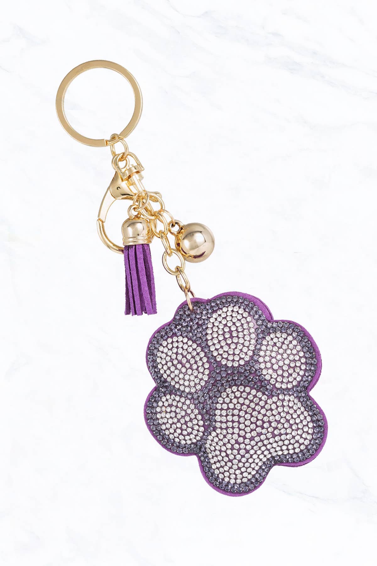 Suzie Q USA - Wholesale Keychain - Women's - Glittering Crystal Dog Paw Keychain4